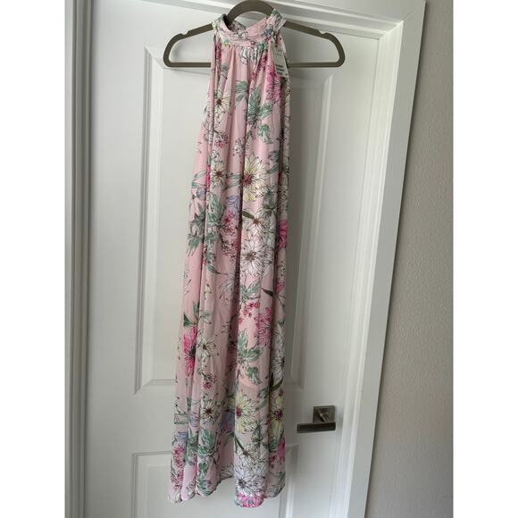 H&M Floral Crepe Dress in Blush Size 8 NWT - Picture 3 of 6